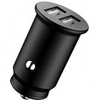 Adaptador DE Coche Enjoy Negro 2 USB X 5V/2.4A