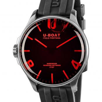 U-Boat Darkmoon Red Stainless Steel Men's Watch 44mm 5ATM