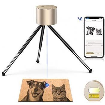 LaserPecker L1 Grabadora Laser, Grabado Laser Portátil Mini Grabador Láser con Gafas de Protección, DIY Corte Laser Máquina por Madera Cuero Acrílico y Otros Materiales No Metálico - Oro