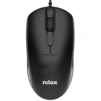 Ratón USB con Cable Negro Nilox