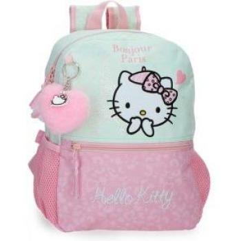 Mochila Hello Kitty Paris 32cm adaptable a carro