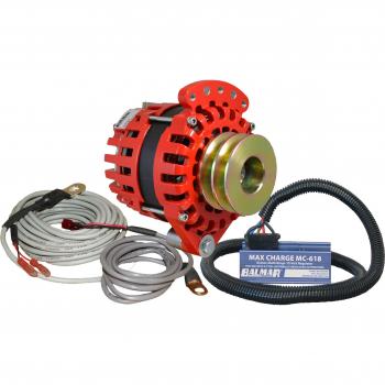 BALMAR XT-SF-170-DV-KIT ALTERNATOR 1-2 INCH SINGLE FOOT DUAL V PULLEY REGULATOR & TEMP SENSOR - 170A KIT - 12V
