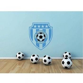 Más fútbol PFC Cherno Bulgaria Varna del vinilo adhesivo para pared fútbol 63 x 53 cm decoración