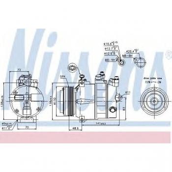 Compresor de aire acondicionado NISSENS 89031