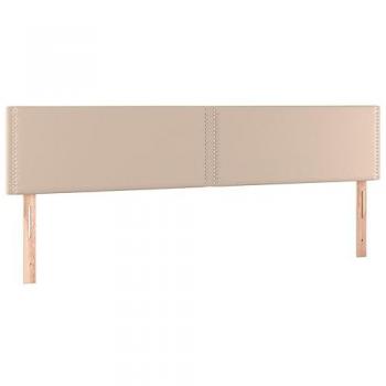 Cabecero de Cama con LED Tapizado en Cuero Sintético Color Capuchino 180x5x78/88 cm