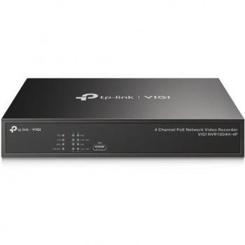 TP-Link VIGI NVR1004H-4P 4 Channel PoE+ Network Video Recorder with 24/7 Continuous Recording, 4K HDMI Video Output & 16MP Decoding Capacity