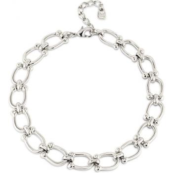 Serotonin Silver Plated Chain Medium Links Necklace