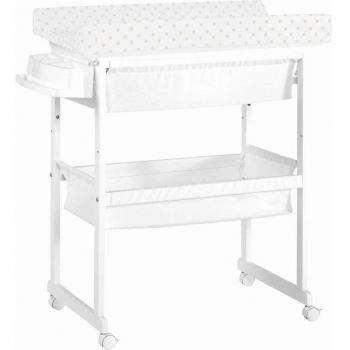 Bañera con Cambiador Micuna en Blanco con Lunares Beige