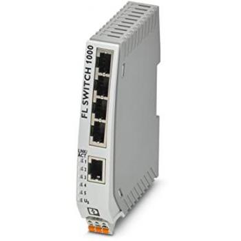 FL Switch 1005N Industrial Ethernet Switch with 5 RJ45 Ports, DIN Rail Mount, 10/100Mbit/s
