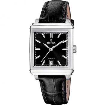 Reloj Festina On The Square F20682/6 de cuero negro para mujer