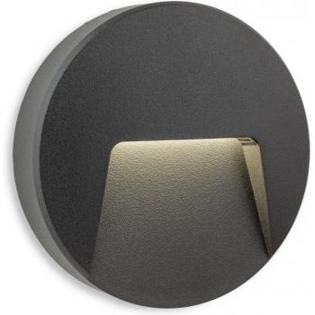 Lámpara de pared y escalón integrada LED Firstlight Golf Outdoor redonda grafito IP65