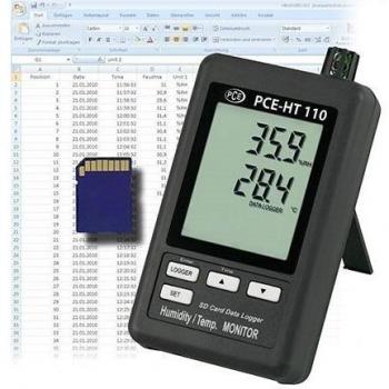 Digital Tension and Compression Dynamometer 200N with USB & Multi-Function Data Logger Hygrometer PCE-HT110