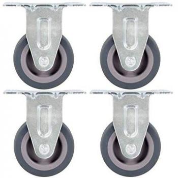 vidaXL 12x Ruedas Fijas Diámetro 50mm Accesorios para Manipulación Materiales Muebles Bancos Trabajo Carritos Estanterías Resistencia Golpes Suaves