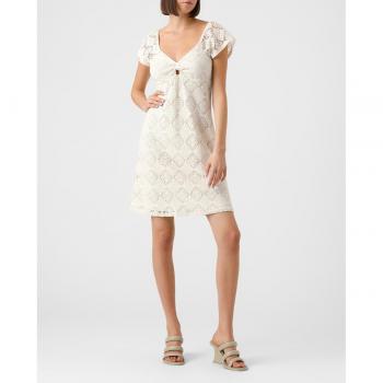 Vestido de encaje con nudo en el pecho de Vero Moda