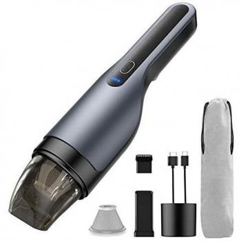 Deyooxi Aspirador de Mano,5500PA aspiradora de Mano sin Cable Potente con BateríA Recargable de 2500mAh,Aspirador de Coche Sin Cable Potente y Filtro Hepa Mejorado para el Hogar y el AutomóVil