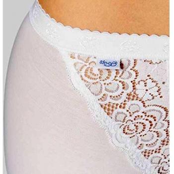 Bragas de mujer Sloggi Chic Maxi 4P - Algodón, Corte Alto, Color Blanco