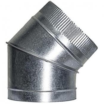 Codo Estufa Galvanizado 250 mm 45° 0,8 mm