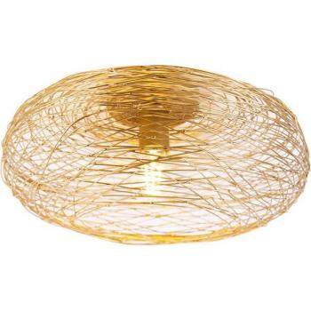 Plafón Ovalado Dorado de Diseño Sarella - Acero, E27, Máx. 1 x 40W, Adecuado para LED