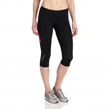 Pearl Izumi Women 's Running, Aurora Splice 3/4 Tight, Black/Orchid, size X de Small
