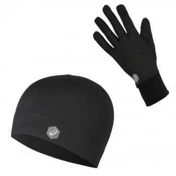 Asics 3013A035 Set con Gorro y Guantes para Correr para Unisex Adulto, Performance Black, L