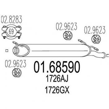 MTS Company 01.68590 Silenciador posterior