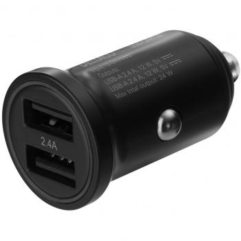 Cargador de coche Deltaco 24W 2x USB Negro