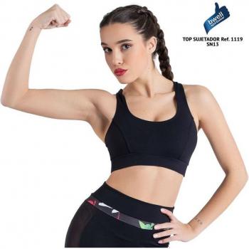 Top Deportivo Happy Dance Mujer Negro Talla 44
