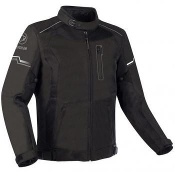 Chaqueta de Moto Textil Impermeable Bering Astro Negro-Gris (Tamaño L)