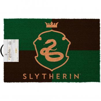 Felpudo de Entrada Harry Potter Slytherin con Escudo y Serpiente - Decoración para Fans de la Saga