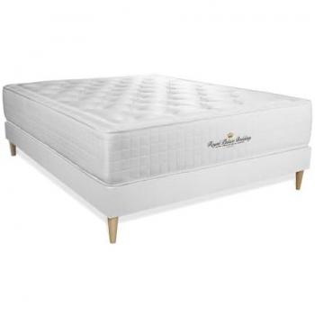 Pack Royal Palace Bedding: Somier blanco + Colchón viscoelástico 135 x 190 cm, 7 Zonas de Confort