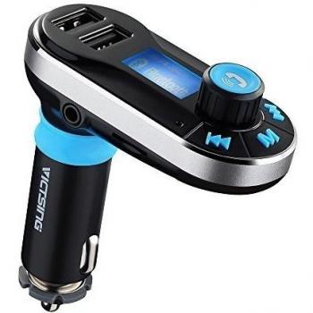 FM Transmisor de VicTsing, Bluetooth y Manos Libres, Car Kit, USB Cargador Controlador y Micro SD para Los Móviles Inteligentes, XiaoMi, Huawei, Galaxy, Sony, HTC, iPhone, etc.