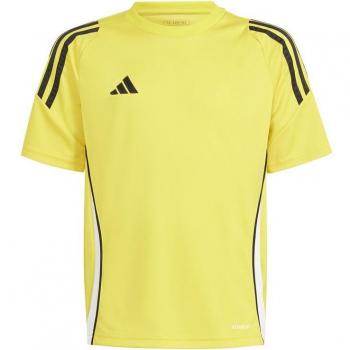 Camiseta de Manga Corta Adidas Tiro 24 para niños en color amarillo