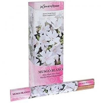 La Casa de los Aromas, set 6 packs de 20 varillas de incienso Musgo Blanco