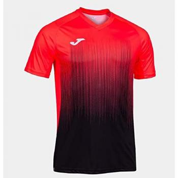 Camiseta manga corta Joma Tiger IV hombre negro coral flúor