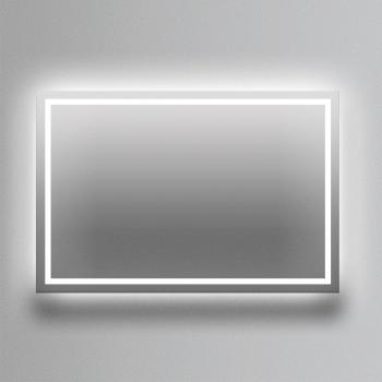 Espejo de baño rectangular Francia Ledimex con luz frontal fija fría 120x80