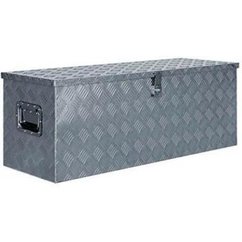 vidaXL Aluminium Storage Box 110.5x38.5x40 cm Silver