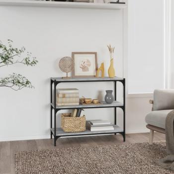 Estantería gris Sonoma 80x33x70,5 cm de madera multicapa y acero
