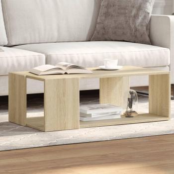 Mesa de centro Sonoma Oak 89,5x48x30 cm Madera multicapa Marrón