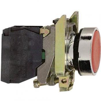Schneider Electric Harmony XB4BA42 Pushbutton, Complete push button, Red color, Planar design, 1-button configuration, Push type, 1 piece