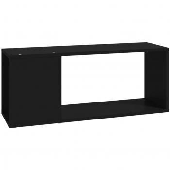 Mueble TV negro 80x24x32 cm en conglomerado