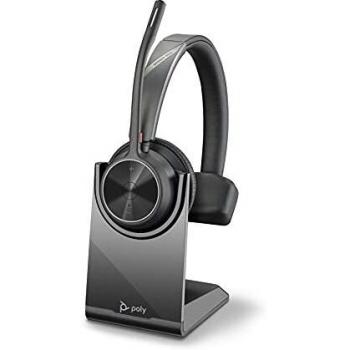 Poly Voyager 4310 UC Auricular Inalámbrico Monoaural con Base de Carga y Conectividad USB-A