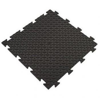 Baldosa exterior de caucho antideslizante TENAX 48,3x48,3 cm - Negro - Superficie 0,23 m²