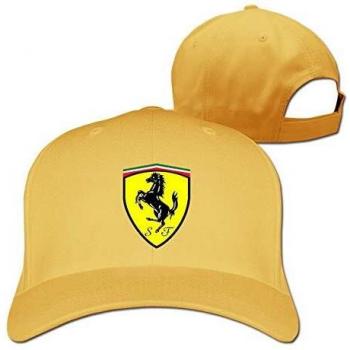 Fashion Ferrari Logo Adjustable Outdoor Sport Cap for Men Women's,Pink Sombreros y Gorras