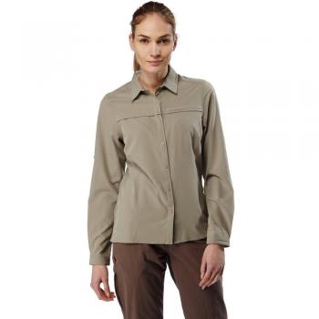 Craghoppers Ladies NosiLife Pro Long Sleeve Travel Shirt Brown