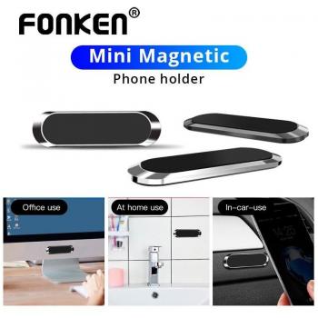 FONKEN Soporte magnético para teléfono móvil en coche con montaje magnético, compatible con teléfonos celulares y GPS, color negro