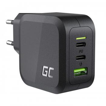 Cargador USB 65W PowerGaN Green Cell con 2 Puertos USB-C y 1 Puerto USB-A, Carga Rápida Power Delivery