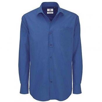B&C Collection Heritage Long Sleeve Mens Poplin Cotton Smart Formal Work Shirt