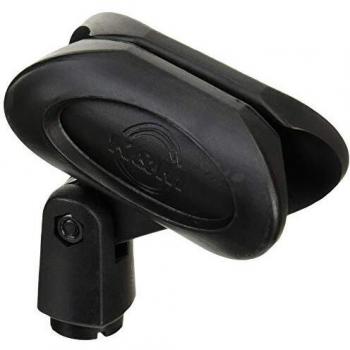 Soporte de micrófono K&M 85060, diámetro ajustable de 34-40 mm, compatible con roscas de 3/8 y 5/8, color negro