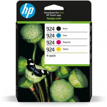 Paquete de 4 Cartuchos de Tinta Original HP 924 CMYK