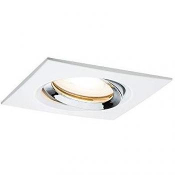 Foco Empotrable LED Nova Plus 7W GU10 IP65 Cuadrado Blanco Mate/Cromo